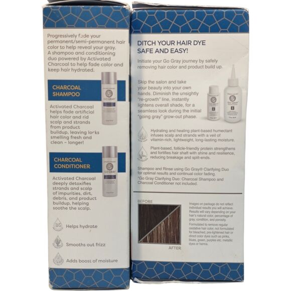 Combo Go Gray Remove and Fade Treatment Hair Color Remover Shampoo Conditioner - Picture 2 of 9